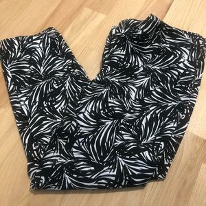 Black and white ankle pants. The Limited.